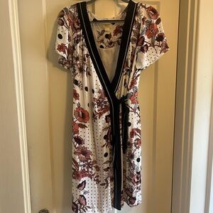 Anthropologie Floral wrap dress